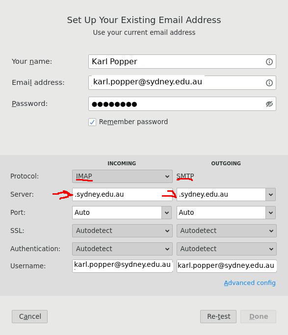 Manual Configuration Dialog