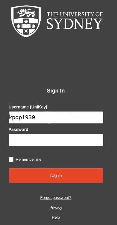 Unikey Login Page